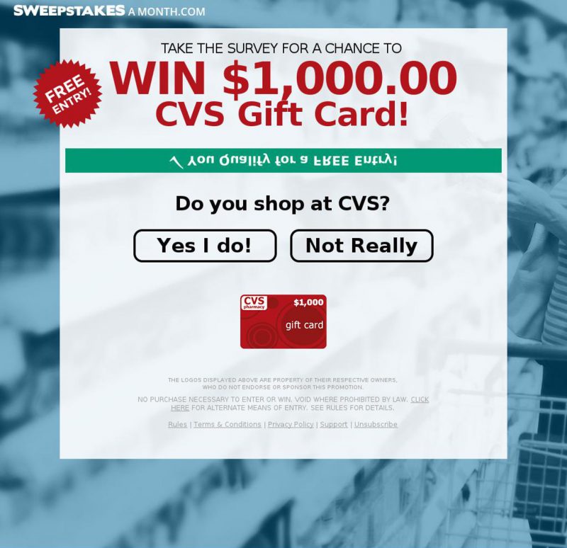 Win a CVS Pharmacy Gift Card Email Scam - MailShark